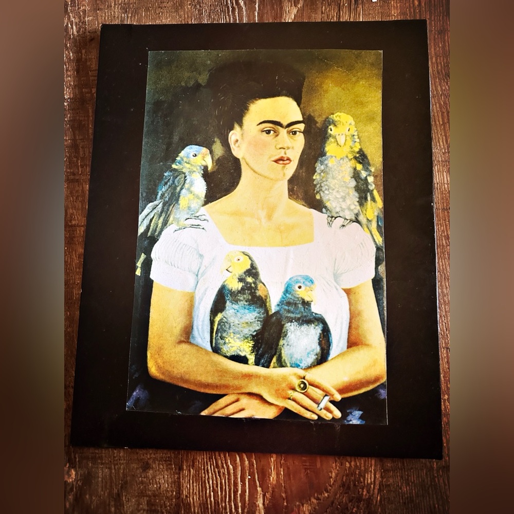 Frida Kahlo Art Print with Birds